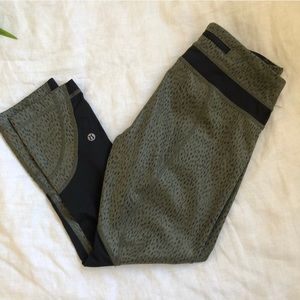 Lululemon Green Cheetah Leggings